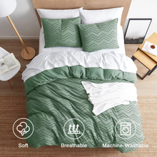 King Duvet/Tufted Slip Cover Chevron - Green