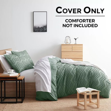 King Duvet/Tufted Slip Cover Chevron - Green