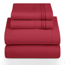 Twin XL Sheets - Burgundy Red