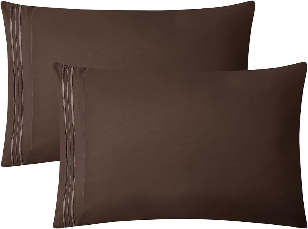 Pillowcase Bedding - Chocolate 2PACK
