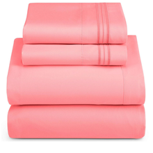 Twin Sheets - Coral Pink