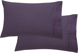 Pillowcase Bedding - Eggplant 2PACK