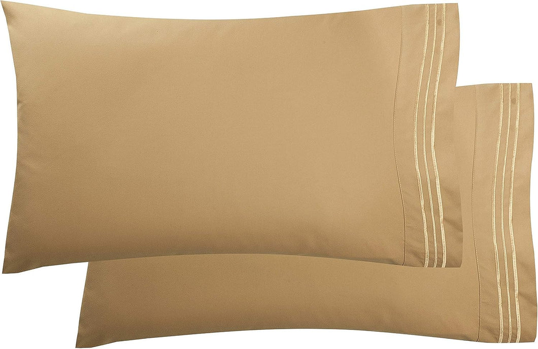 Pillowcase Bedding - Gold 2PACK