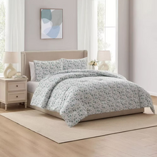 FLORAL COMFORTER SET-Queen-Green