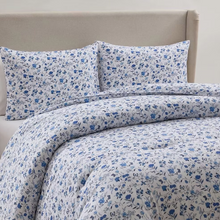 FLORAL COMFORTER SET-King-Blue