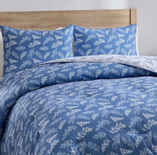 BOTANICAL COMFORTER SET-Queen-Stone Blue