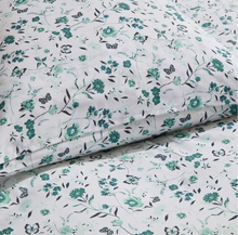 FLORAL COMFORTER SET-Queen-Green