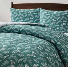 BOTANICAL COMFORTER SET-Queen-Olive Green