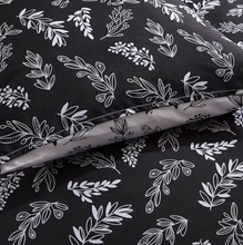 BOTANICAL COMFORTER SET-Queen-Black