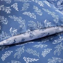 BOTANICAL COMFORTER SET-Queen-Stone Blue
