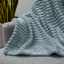 PLUSH BLANKET-King-Stone Blue