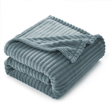 PLUSH BLANKET-Twin-Stone Blue