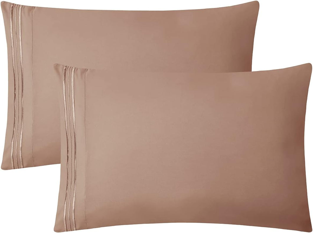 Pillowcase Bedding - Taupe 2PACK