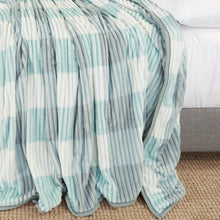Mink Blanket - O/S- Teal/Grey