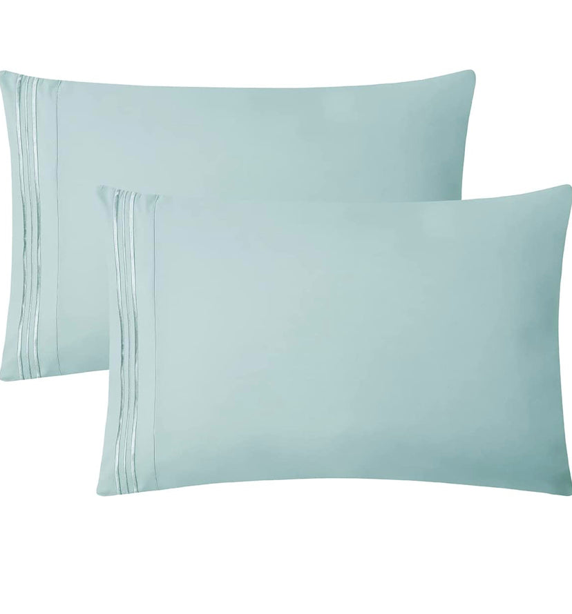 Pillow Cases Bedding - Aqua 2PACK